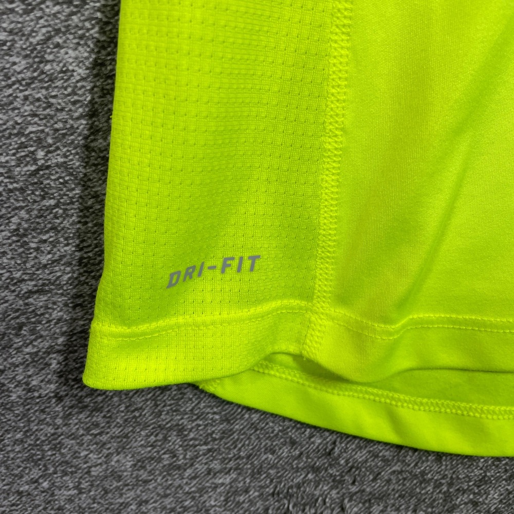 Nike Miler Running Tank Top Womens Large Neon Yellow Volt Dri-FIT - Picture 3 of 9
